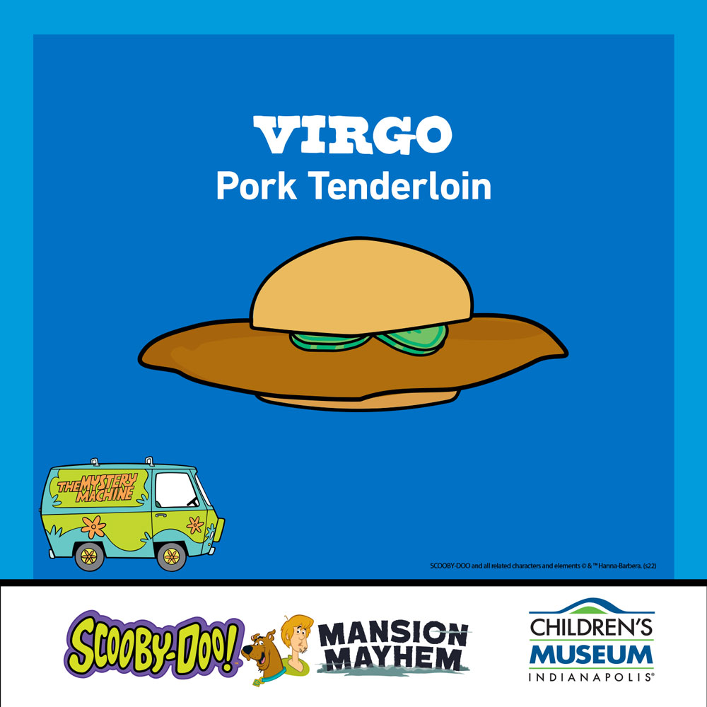 Virgo zodiac sign Scooby sandwich - pork tenderloin